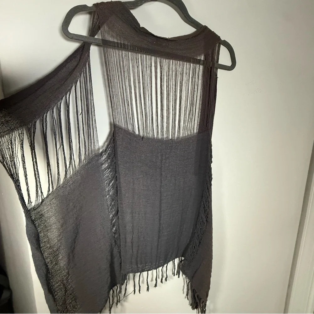 Caravana Tulum Plum Open Knit Gauze Boho Festival Desert Coachella Cardigan OS - Picture 8 of 11